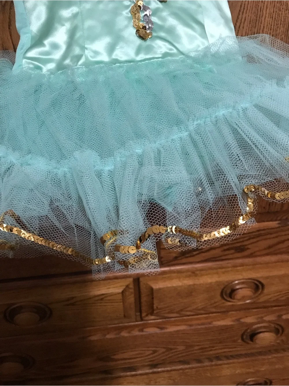 Curtain Call Girls Large Ballet Dance Tutu Mint Green Costume Leotard